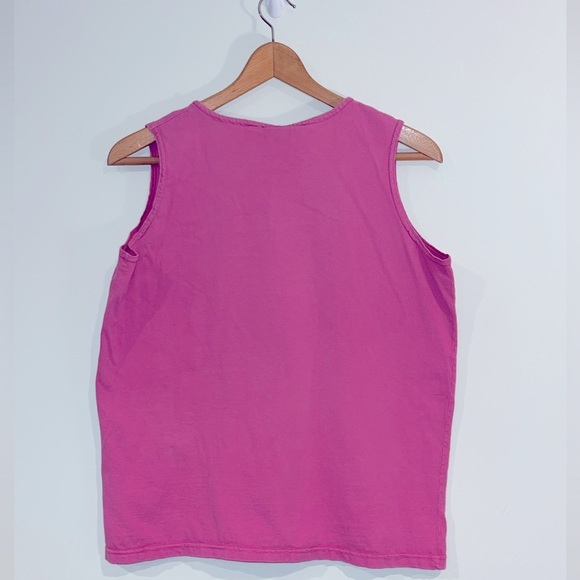 RUSSELL ATHLETIC Vintage 90s Cotton Tank Top Sleeveless USA Made Medium Button - Picture 6 of 6